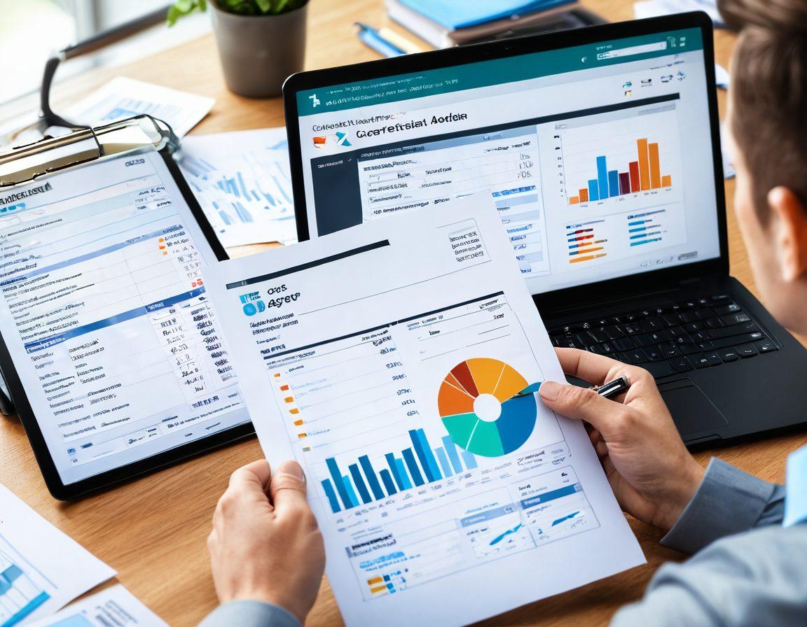 A split image showcasing two scenes: on the left, a professional conducting a criminal background check with a magnifying glass over a document, and on the right, a person reviewing a credit report with graphs and analytics in a bright office. The transition between the two scenes is seamless, illustrating a comprehensive approach to hiring. Include vibrant colors and modern office elements. 3D style.